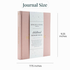 Duncan & Stone linen cover with gold embossing highlights premium keepsake quality.