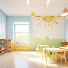 Duocheer sun wall stickers enable quick, mess free decor updates.