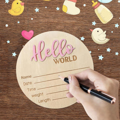 DUOJINSANXI wooden sign with smooth burr-free edges for safe nursery decor.