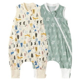 Duomiaomiao 2-pack 0.5 TOG toddler sleep bag with feet for safer sleep.