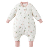 Duomiaomiao sleep bag with side zipper and feet keeps toddlers cozy overnight