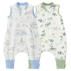 Duomiaomiao two-pack 0.5 TOG toddler sleep bag with feet keeps little movers cozy all night