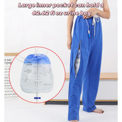 DURASIKO urine bag pants made of pure cotton with soft, breathable feel