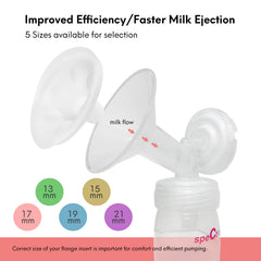 Durceler wide-angle 105-degree design aligns with the breast for smoother pumping