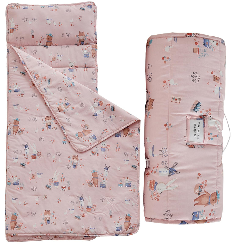 DuShow cotton toddler nap mat with animal pattern for cozy daycare naps