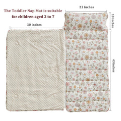 DuShow floral nap mat with detachable blanket for versatile warmth and washing