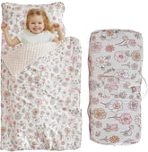 DuShow floral toddler nap mat with zipper for secure nap time