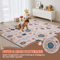Duwenem baby play mat boho flower pattern adds nursery style.