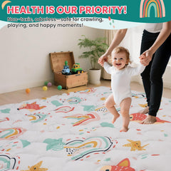 Duwenem machine-washable mat, simple cleanup between play sessions.