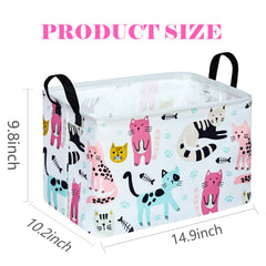 Duyiy basket with sturdy handles for laundry or toy storage