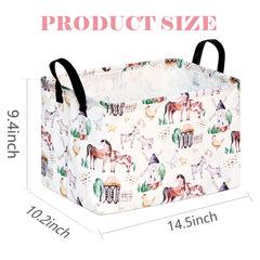 DUYIY rectangle windmill basket front view highlights sturdy handles for easy carrying.