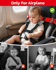 Duythy harness buckle cover helps prevent a child from unhooking during flights.