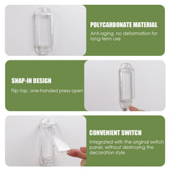 Dvvsav child-safety switch cover – protects little hands from toggling important devices.
