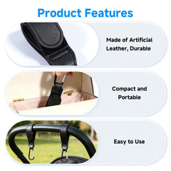 Dvvsav compact stroller clip folds flat for quick storage.