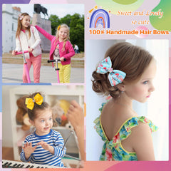 Dwenarry mermaid-print hair bows provide playful ocean-inspired accents.