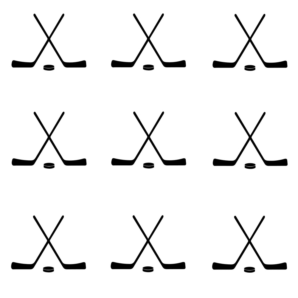 DXLING hockey cross sticks wall decal adds bold visual interest to kids' rooms