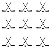 DXLING hockey cross sticks wall decal adds bold visual interest to kids' rooms