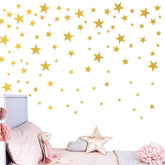 DXLING Melissalove gold star stickers on wall brightens kids' room with warm decor