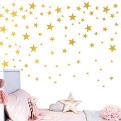DXLING Melissalove gold star stickers on wall brightens kids' room with warm decor