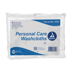 Dynarex Personal Cleansing Washcloths in 10x13 inch pack for gentle cleansing.