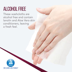 Dynarex gentle formula wipe suitable for sensitive skin.