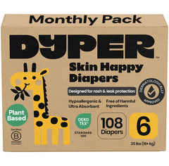 DYPER Monthly Pack Size 6 overview image showing bundled packs for easy rotation