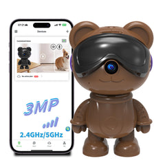 dzcctvipc Cute Bear 2K camera hidden indoor security for real-time monitoring.