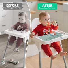 DZDOV kid-friendly cat-design placemat enhances mealtime fun.