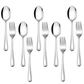 E-far toddler utensils set: forks and spoons for independent self-feeding with durable stainless steel
