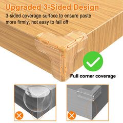 E-PRONSE T-shape corner protector with smooth top protects edges while child-proofing furniture