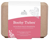 Earth Mama Booby Tubes box with packs, ready for breastfeeding comfort.