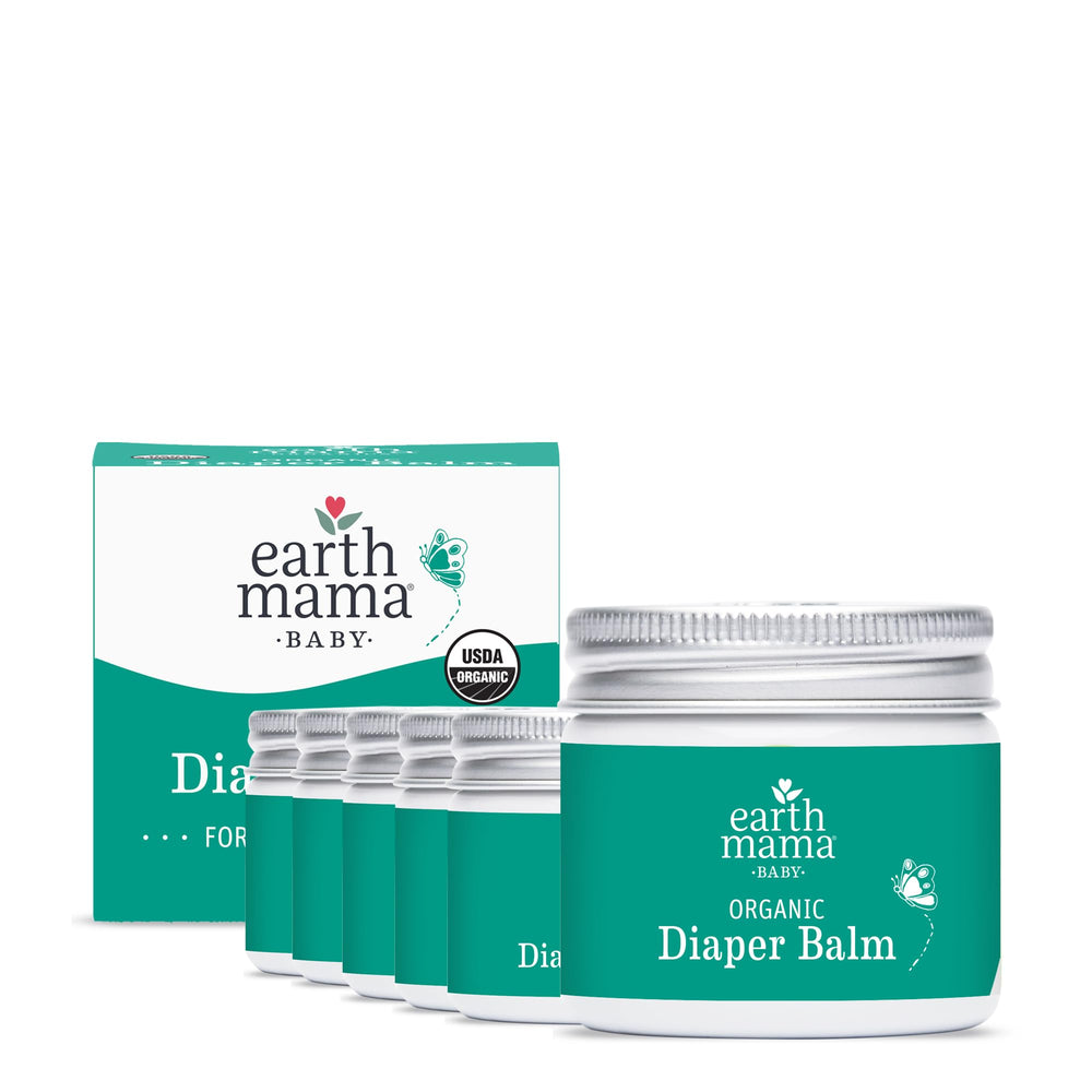 Earth Mama Organic Diaper Balm 2oz tub for gentle baby bottom care