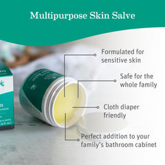 Close-up of Earth Mama Diaper Balm label with organic ingredients