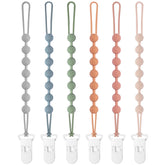 Eascrozn six-pack silicone pacifier clip set keeps pacifiers secure and within reach