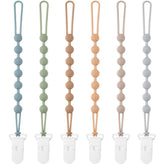 Eascrozn baby pacifier clip with one-piece design for durable attachment.