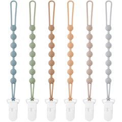 Eascrozn baby pacifier clip with one-piece design for durable attachment.