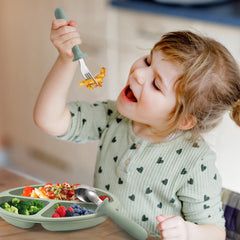 Eascrozn toddler spoons with rounded edges for safe feeding