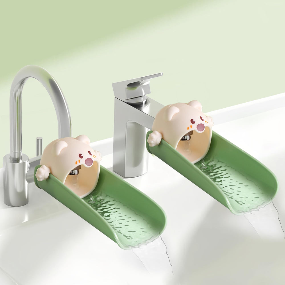 EASICUTI faucet extender on a kid friendly sink enables easy handwashing.