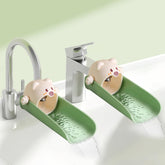EASICUTI faucet extender on a kid friendly sink enables easy handwashing.