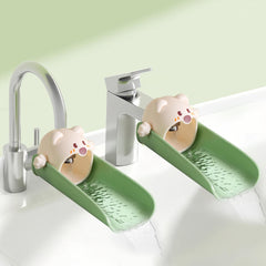 EASICUTI faucet extender on a kid friendly sink enables easy handwashing.