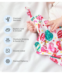 EASWEET pacifier-loop blanket keeps a pacifier handy during outdoor adventures.