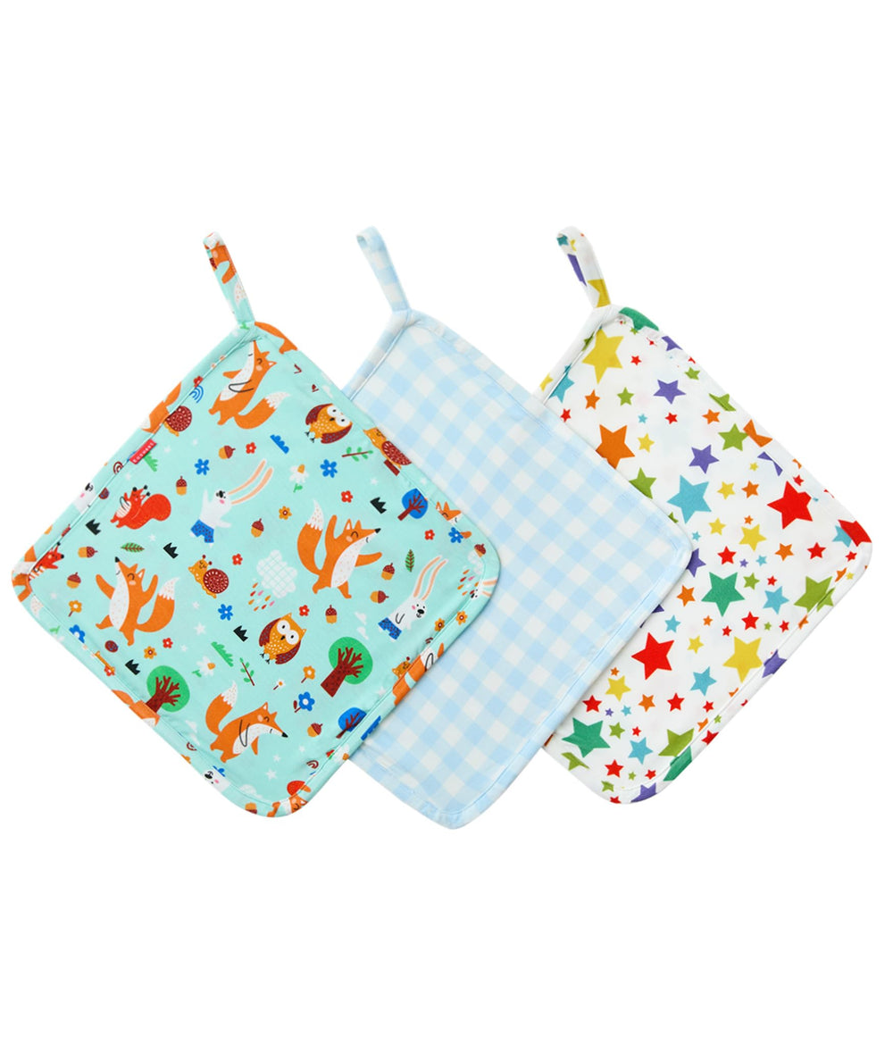 EASWEET pacifier blanket plaid with breathable bamboo fabric for on the go
