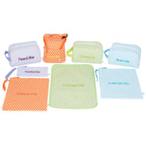 Easy Baby Laguna 8-pack organizer pouches closeup showing organized storage for baby essentials.