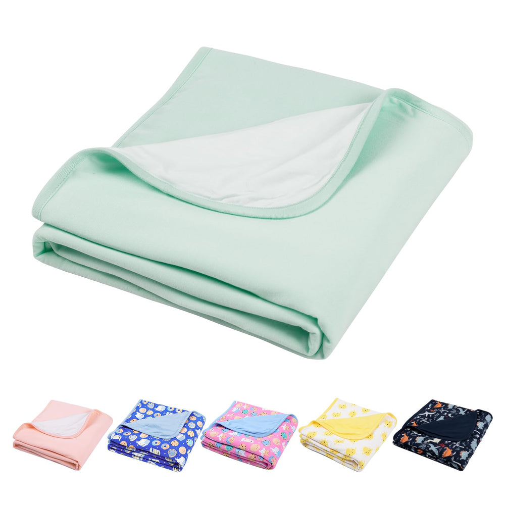 EasyFi Supersoft bamboo blanket in green with soft fabric for nursery warmth
