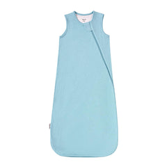 EasyFi Supersoft blue sleep sack fabric close-up shows bamboo blend softness for baby's skin