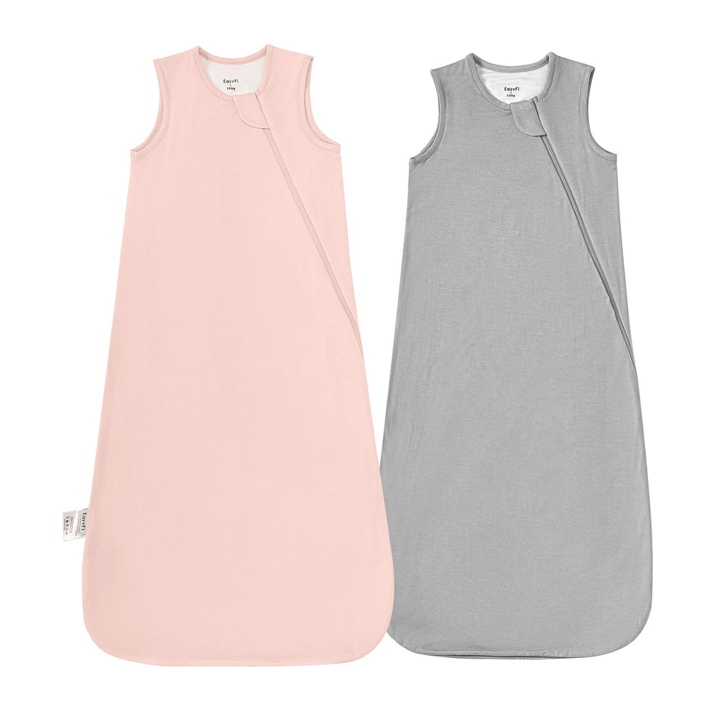 EasyFi Supersoft sleep sack pink front view shows gentle fabric for tender skin and all-day comfort.