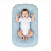 EasyforAll baby lounger with blue cover for safe, cozy floor play.