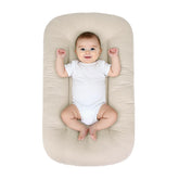 EASYFORALL baby lounger with soft cotton cover for breathable playtime comfort.
