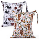 eaxin wet-dry bag with two pockets keeps wet and dry items separated while traveling.