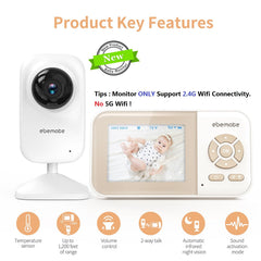 ebemate two-way talk audio monitor enabling instant comfort from anywhere